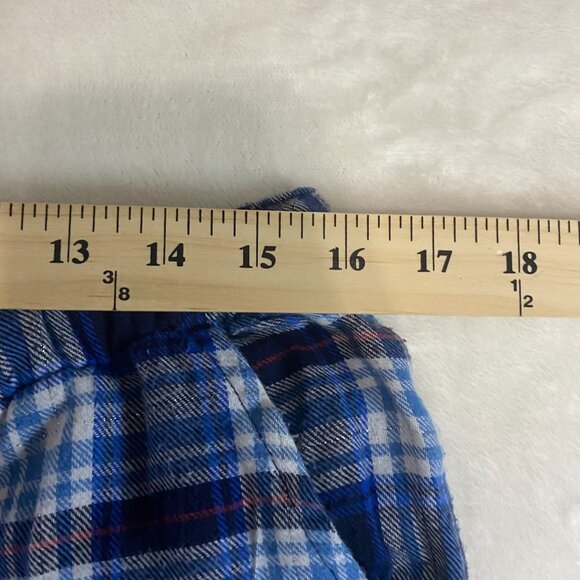 Patriots NFL Women Large Blue White Red Plaid Drawstring Pajama Pants Sleep Wear - Picture 6 of 8